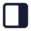 Panelright icon with solid standard style