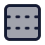 Paneltopbottomdashed icon with duotone standard style