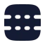 Paneltopbottomdashed icon with solid rounded style