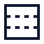 Paneltopbottomdashed icon with stroke sharp style
