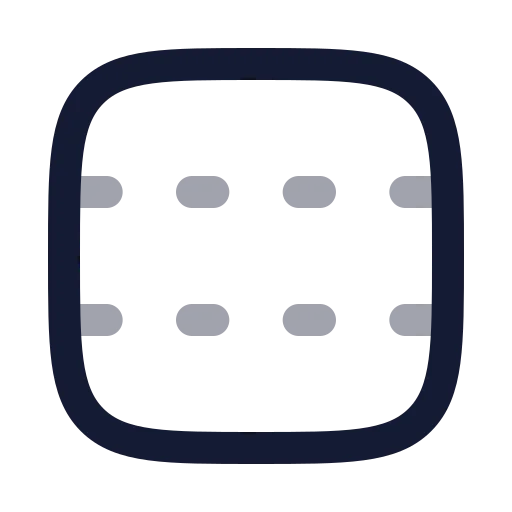 Panel Top Bottom Dashed Icon in Twotone Rounded style