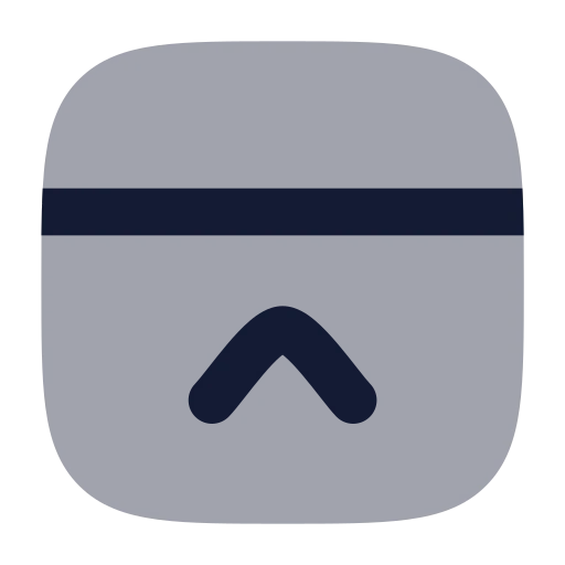 Panel Top Close Icon in Bulk Rounded style