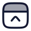 Paneltopclose icon with duotone rounded style