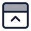 Paneltopclose icon with duotone standard style