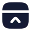 Paneltopclose icon with solid rounded style