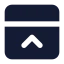Paneltopclose icon with solid standard style
