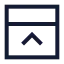 Paneltopclose icon with stroke sharp style