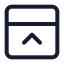 Paneltopclose icon with stroke standard style