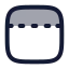 Paneltopdashed icon with duotone rounded style