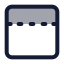 Paneltopdashed icon with duotone standard style