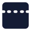 Paneltopdashed icon with solid standard style