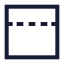Paneltopdashed icon with stroke sharp style