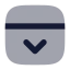 Paneltopopen icon with bulk rounded style