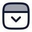 Paneltopopen icon with duotone rounded style