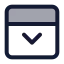 Paneltopopen icon with duotone standard style