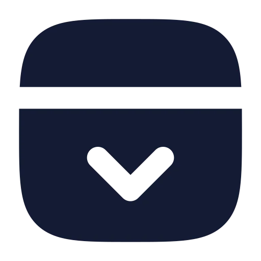 Panel Top Open Icon in Solid Rounded style