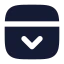 Paneltopopen icon with solid rounded style