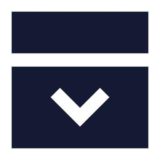 Panel Top Open Icon in Solid Sharp style