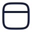 Paneltop icon with stroke rounded style