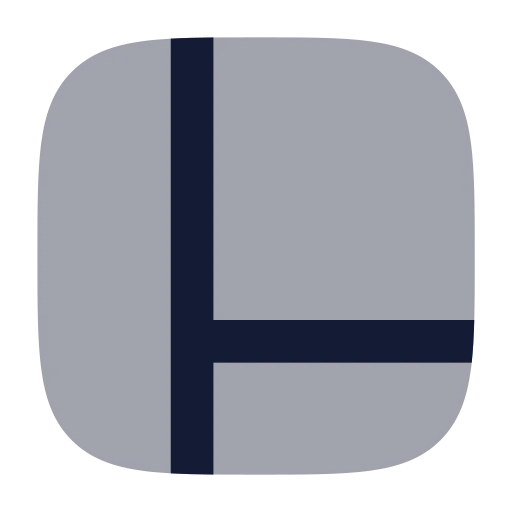 Panels Left Bottom Icon in Bulk Rounded style