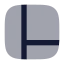 Panelsleftbottom icon with bulk rounded style