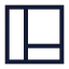 Panelsleftbottom icon with stroke sharp style