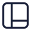Panelsleftbottom icon with stroke standard style