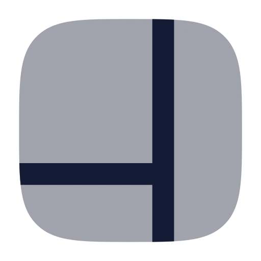 Panels Right Bottom Icon in Bulk Rounded style