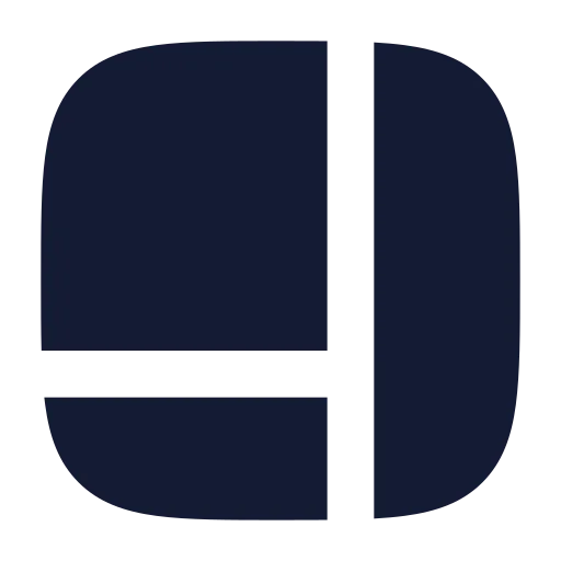 Panels Right Bottom Icon in Solid Rounded style