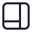 Panelsrightbottom icon with stroke standard style