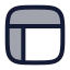 Panelstopleft icon with duotone rounded style