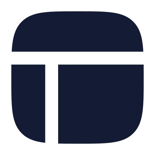 Panels Top Left Icon in Solid Rounded style