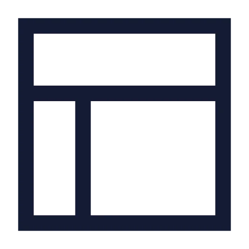 Panels Top Left Icon in Stroke Sharp style