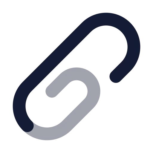 Paperclip Icon in Bulk Rounded style