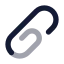 Paperclip icon with bulk rounded style