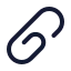 Paperclip icon with duotone standard style