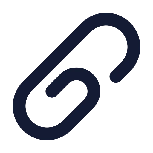 Paperclip Icon in Solid Rounded style