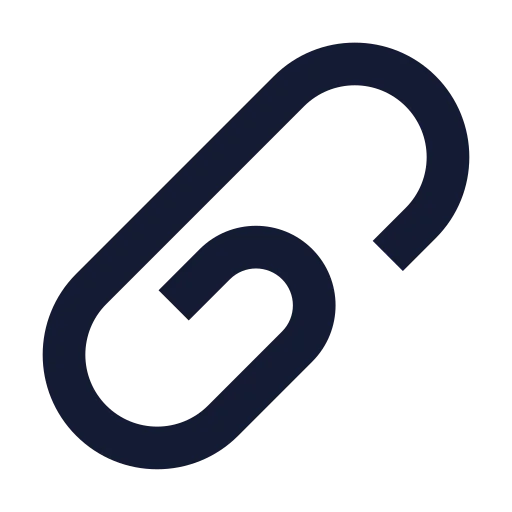 Paperclip Icon in Solid Sharp style