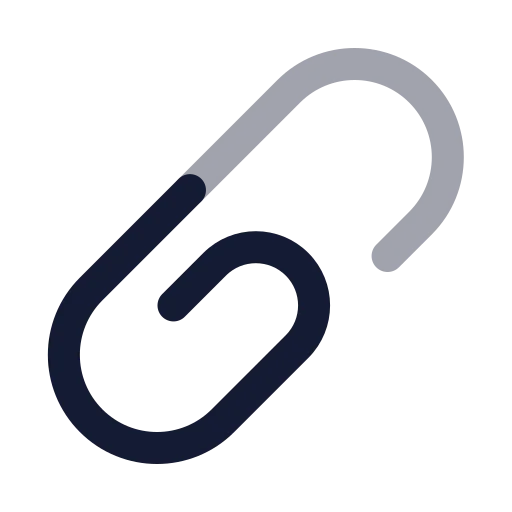 Paperclip Icon in Twotone Rounded style