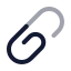 Paperclip icon with twotone rounded style