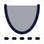 Parabola icon with duotone rounded style