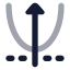 Parabola icon with bulk rounded style
