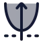 Parabola icon with duotone rounded style