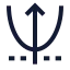 Parabola icon with stroke sharp style