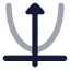 Parabola icon with bulk rounded style
