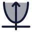 Parabola icon with duotone rounded style