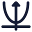 Parabola icon with solid rounded style