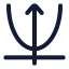 Parabola icon with stroke rounded style
