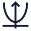 Parabola icon with stroke sharp style