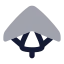 Paragliding icon with bulk rounded style